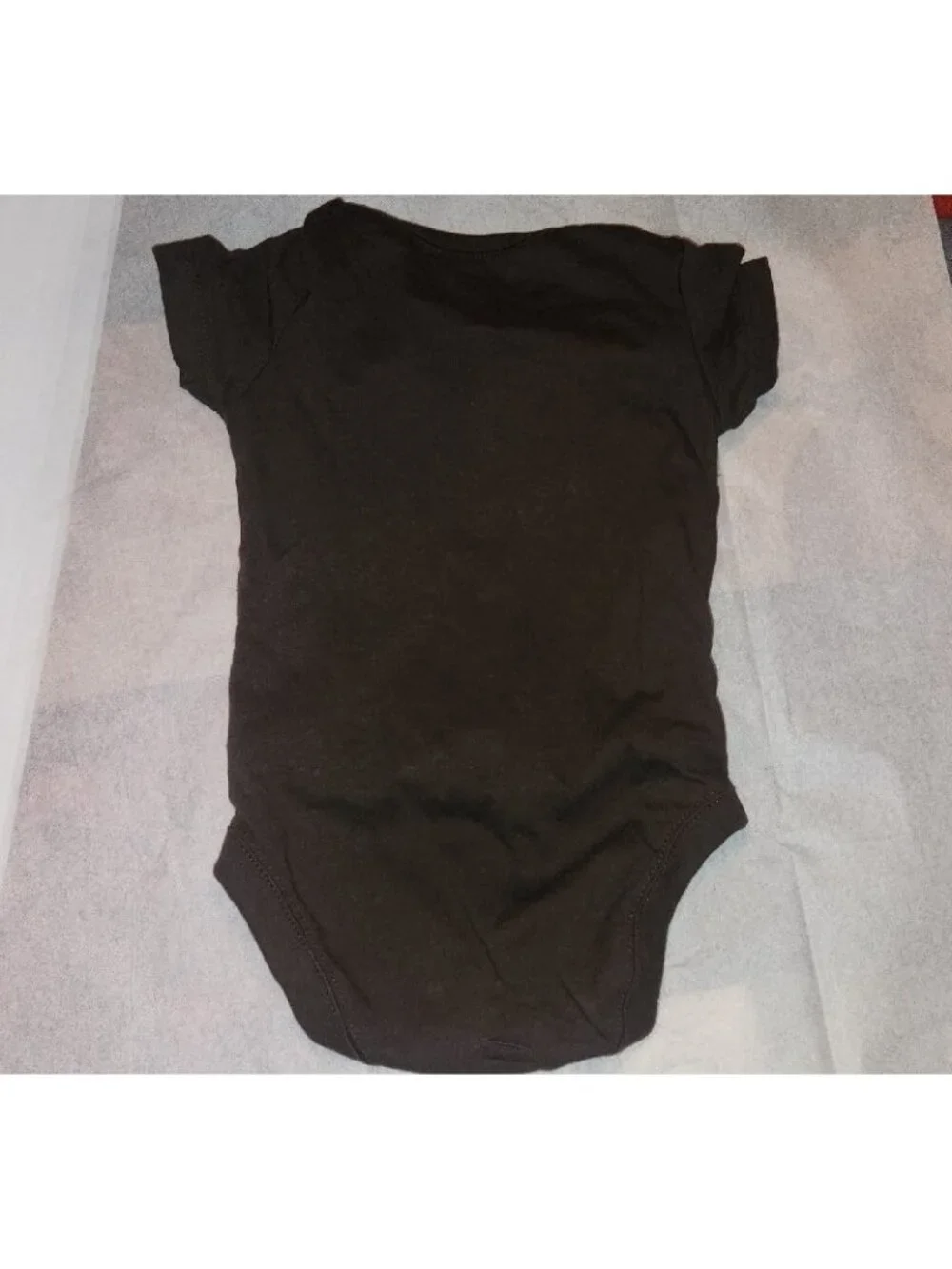 FOOTBALL LACES Outfit size 3-6 months One Piece Brown snap....................B6